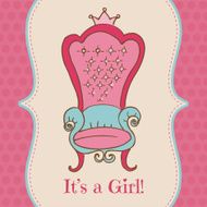 Baby Girl Shower and Arrival Card N2