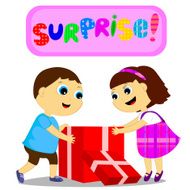 children and surprise