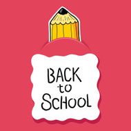 Back to school card Vector illustration