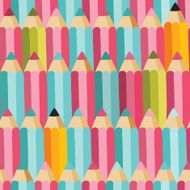 Seamless school pattern with pencils vector illustration