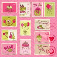 Birthday Postage Stamps