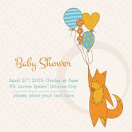 Baby Girl Shower or Arrival Card N2
