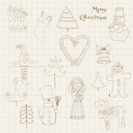 Doodle Christmas Design Elements