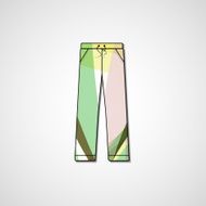 Abstract illustration on pants N132