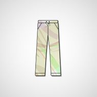 Abstract illustration on pants N133