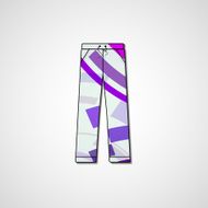 Abstract illustration on pants N134