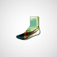 Abstract illustration on sock N133