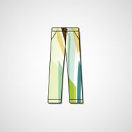 Abstract illustration on pants N135