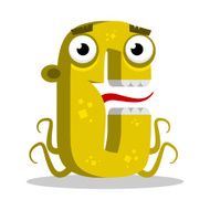 Letter Ð¡ monster Vectorial illustration