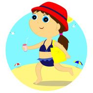 Girl on the beach N6