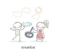 Breakfast Kids Cartoon