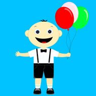 the boy with balloons