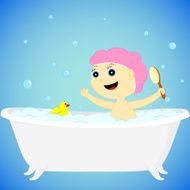 girl in the bath