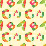 Colorful ABC Seamless Pattern Background