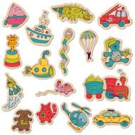 Set of Cartoon Stickers