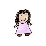 child&#039;s drawing of a girl N5