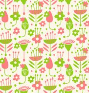 Unusial seamless floral pattern