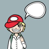 Funny cartoon boy