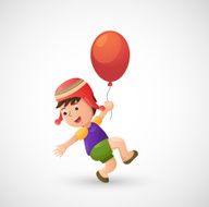 child boy with balloon