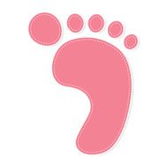 foot print color pink