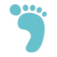 foot print color blue