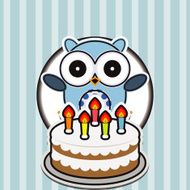 birthday card with owl