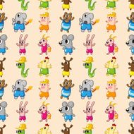 seamless summer animal pattern