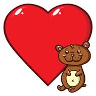 teddy bear and heart
