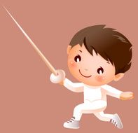 Boy in fencing costume N2