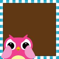 Invitation card with cute owl