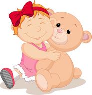 Girl With Teddy Bear N6