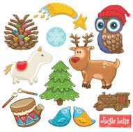 Vector toys set for Christmas holidays
