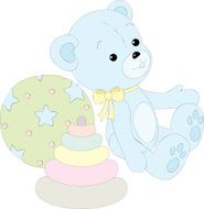 Baby toys Soft colors isolated