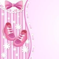 Pink baby shower card