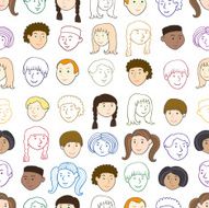 Children smiling faces pattern N2
