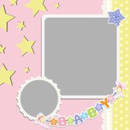 Cute template for baby&#039;s card