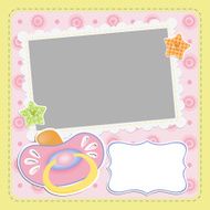 Cute template for baby&#039;s card N2