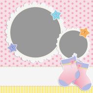 Cute template for baby&#039;s card N4