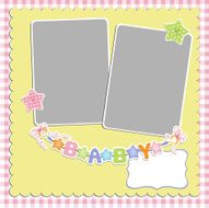 Cute template for baby&#039;s card N5