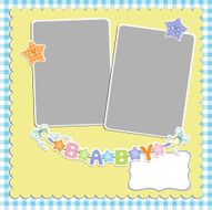 Cute template for baby&#039;s card N6