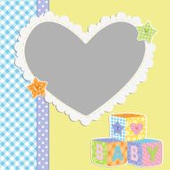 Cute template for baby&#039;s card N7