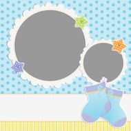 Cute template for baby&#039;s card N8