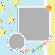 Cute template for baby&#039;s card N9