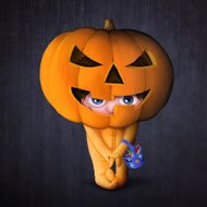 Halloween pumpkin mask