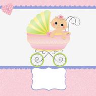 Cute template for baby card