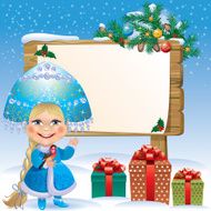 Snow Maiden wooden board