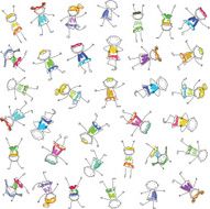 Cartoon children background design