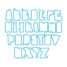 Outline capital letters isolated on white
