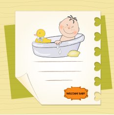 Baby boy shower card N24