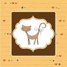new baby shower card with cat